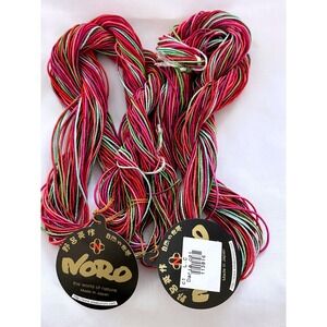 Noro Daria Multi Yarn Multi-Color Cotton Rayon Blend Made in Japan 50g 2 Hanks